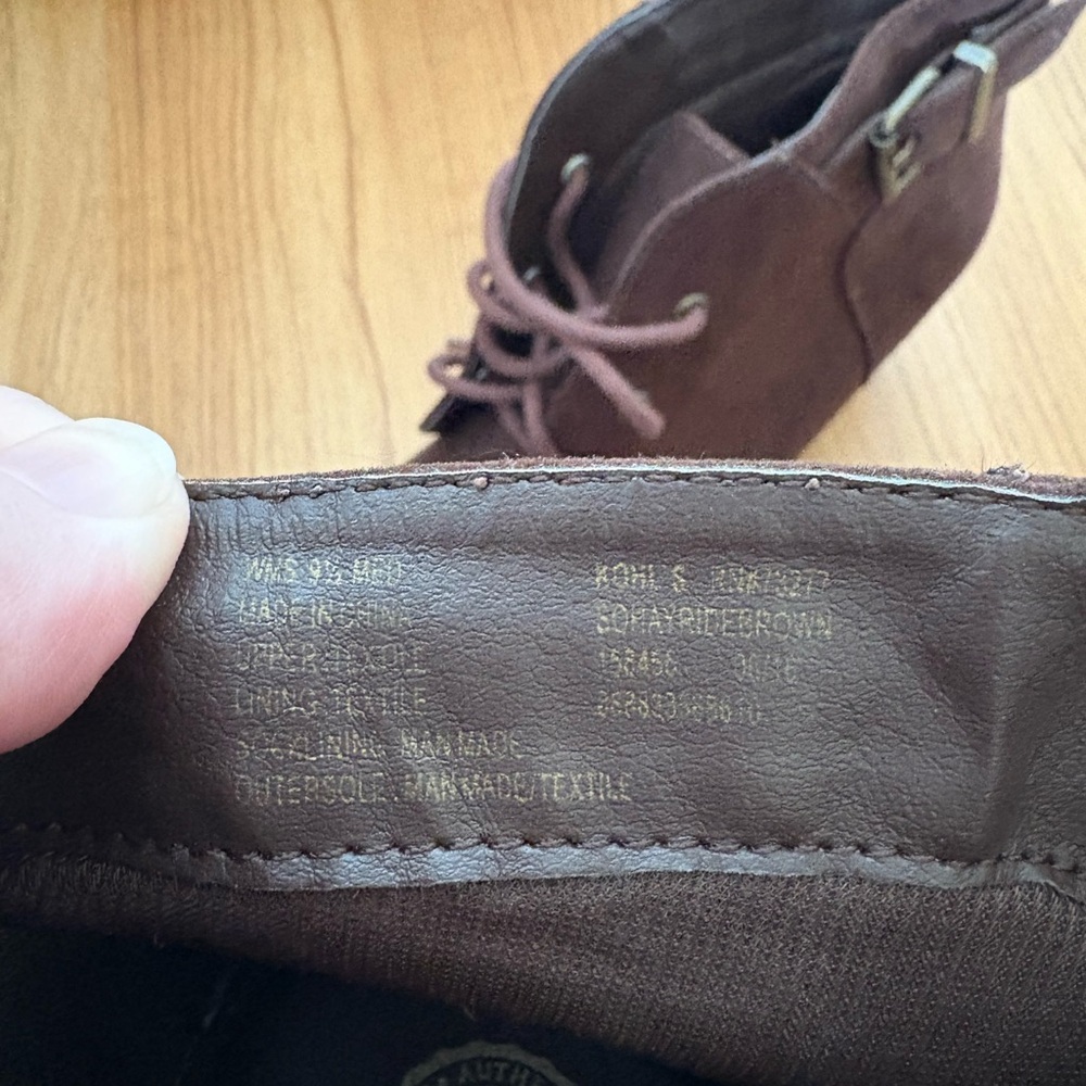 Women's Brown Wedge Ankle Boots - Picture 3 of 3
